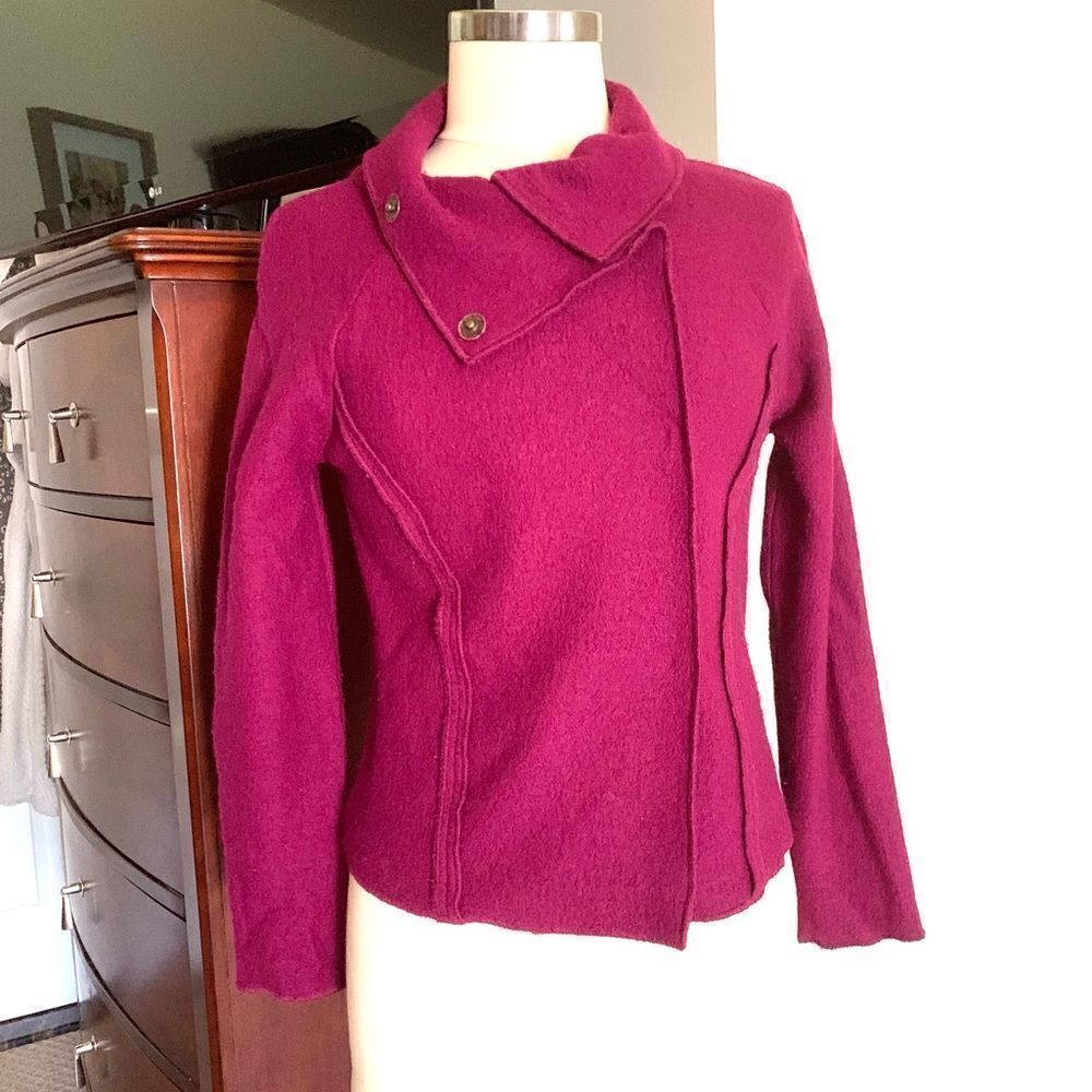 Cache fuchsia wool jacket